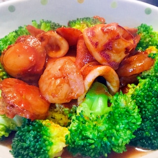 ⭐️今夜の定食-「魚介のトマト風味」